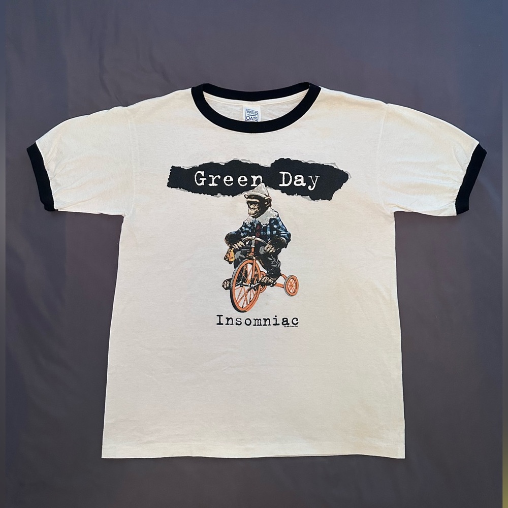 Vintage 1995 Green Day Insomniac Ringer Tour T-Shirt
